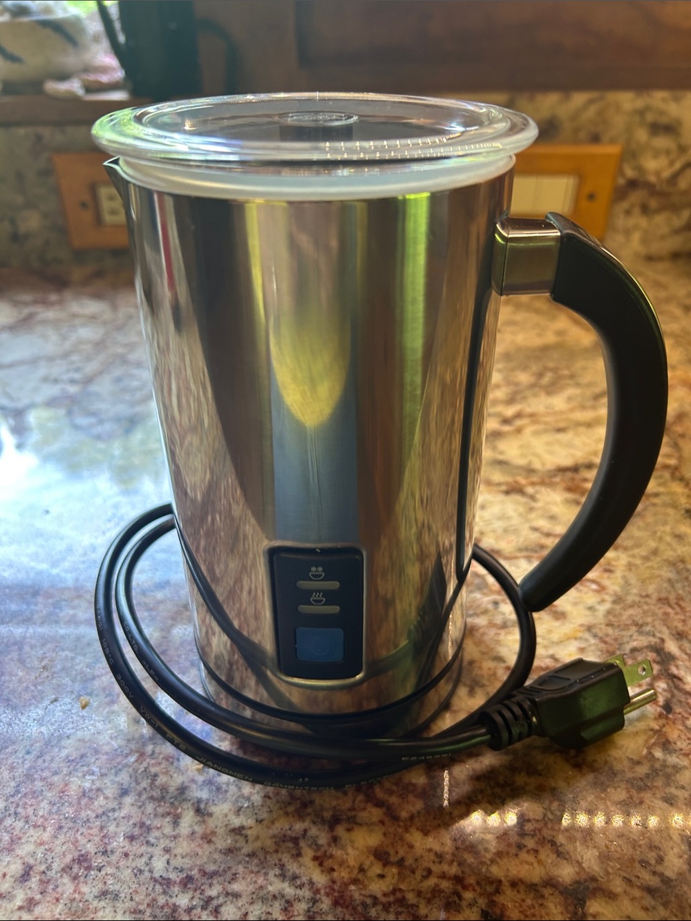 Chef’s Star Electric Stainless Steel Milk Frother - Silver and Black; Like New!